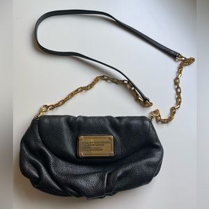 Marc Jacobs Pebble Black Leather Chain Strap crossbody bag